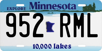 MN license plate 952RML