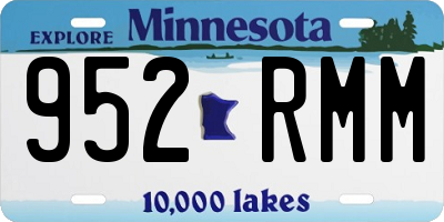 MN license plate 952RMM