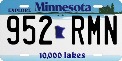 MN license plate 952RMN