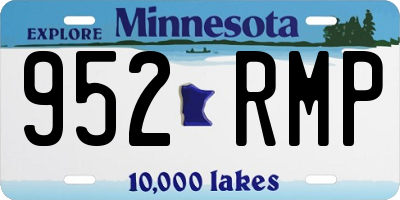 MN license plate 952RMP