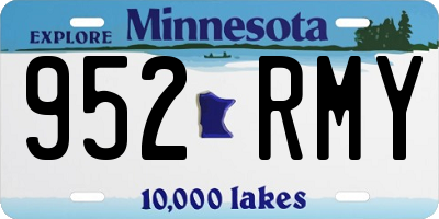 MN license plate 952RMY