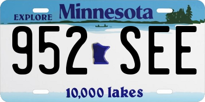 MN license plate 952SEE
