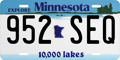 MN license plate 952SEQ