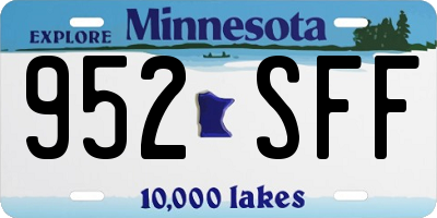 MN license plate 952SFF