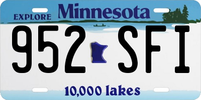 MN license plate 952SFI