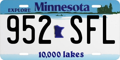 MN license plate 952SFL