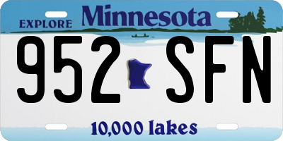 MN license plate 952SFN