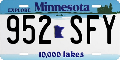 MN license plate 952SFY