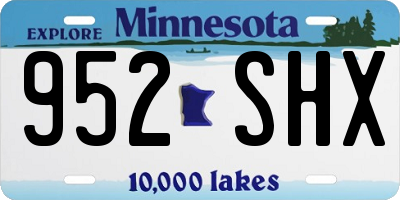 MN license plate 952SHX