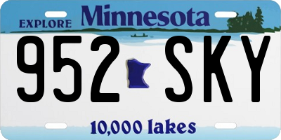 MN license plate 952SKY