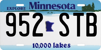 MN license plate 952STB