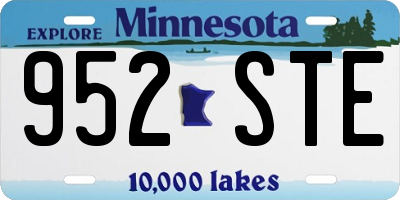 MN license plate 952STE