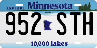 MN license plate 952STH