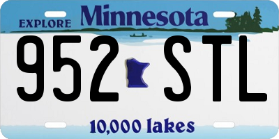 MN license plate 952STL