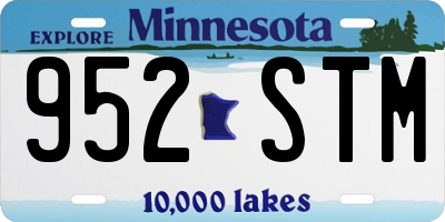 MN license plate 952STM
