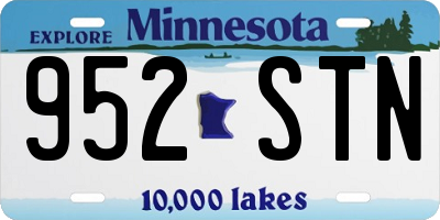 MN license plate 952STN