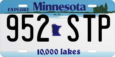 MN license plate 952STP
