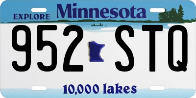 MN license plate 952STQ