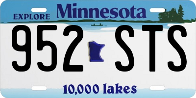 MN license plate 952STS
