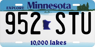 MN license plate 952STU