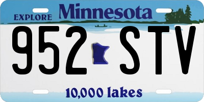 MN license plate 952STV