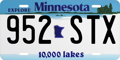 MN license plate 952STX