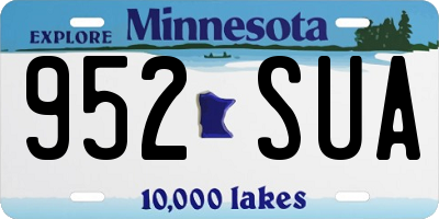 MN license plate 952SUA