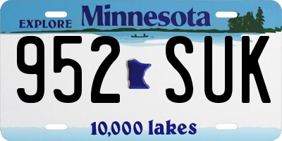 MN license plate 952SUK