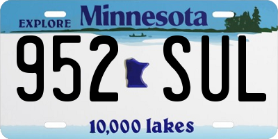 MN license plate 952SUL