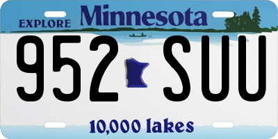 MN license plate 952SUU