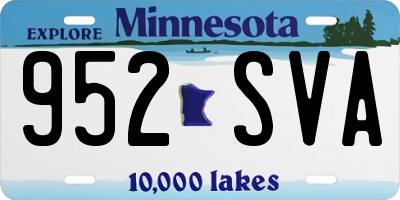 MN license plate 952SVA
