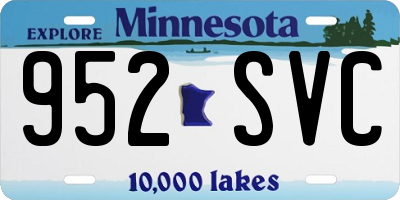 MN license plate 952SVC