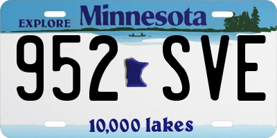 MN license plate 952SVE