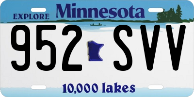MN license plate 952SVV
