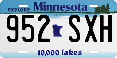 MN license plate 952SXH