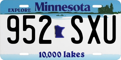 MN license plate 952SXU