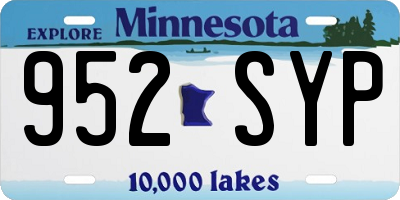 MN license plate 952SYP