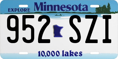 MN license plate 952SZI
