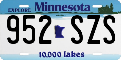 MN license plate 952SZS
