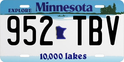 MN license plate 952TBV