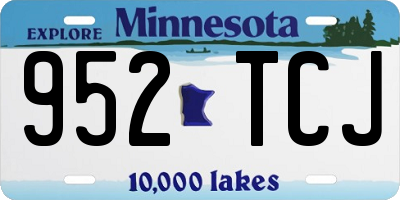 MN license plate 952TCJ