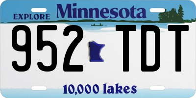 MN license plate 952TDT