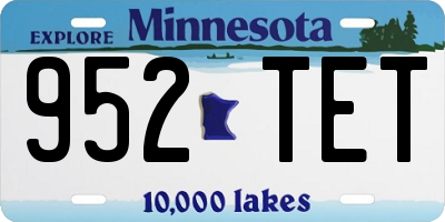 MN license plate 952TET