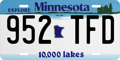 MN license plate 952TFD