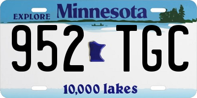 MN license plate 952TGC