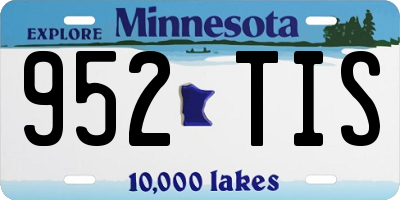 MN license plate 952TIS