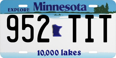 MN license plate 952TIT
