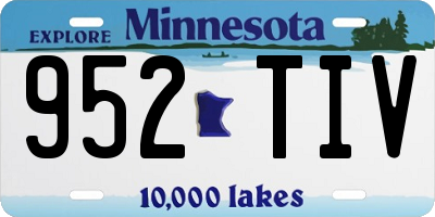 MN license plate 952TIV