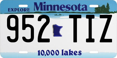 MN license plate 952TIZ