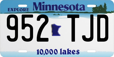 MN license plate 952TJD